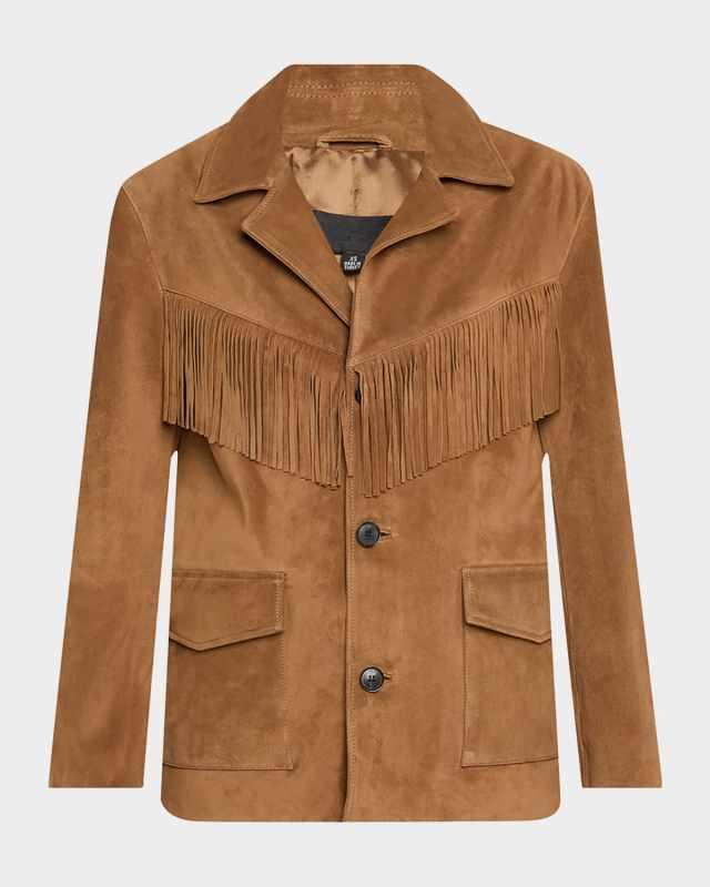 Maelle Suede Fringe Jacket